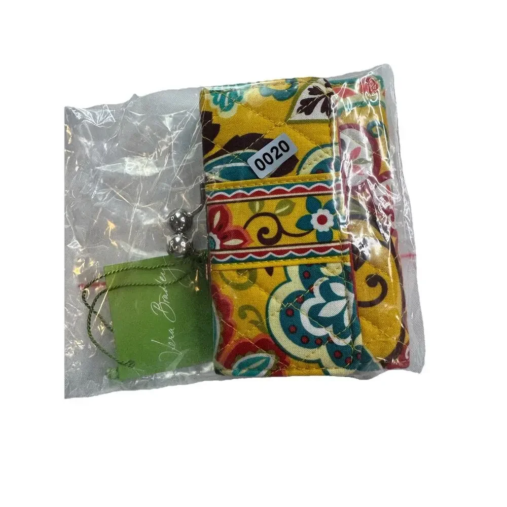 Vera Bradley Euro Wallet Provencal Yellow Floral Quilted Trifold kisslock retire - Picture 13 of 13